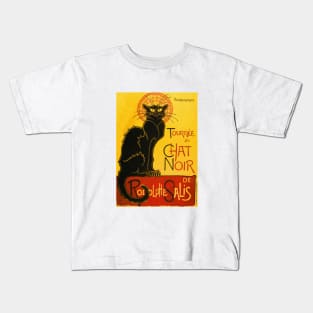 Le Chat Noir The Black Cat Art Nouveau Vintage Kids T-Shirt